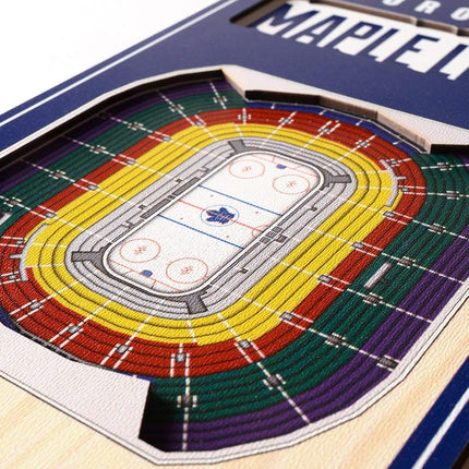 YouTheFan NHL Toronto Maple Leafs - Scotiabank Arena 3D Banner, Team Colors, 6" x 19"