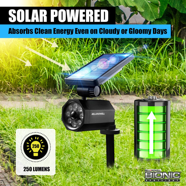 Bell+Howell Bionic Spotlight ASON TV LED Solar Motion Sensor Super Bright Waterproof Landscape Lights for Yard, Garden As Seen On TV