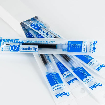Pentel Refill Ink - for EnerGel Gel Pen, 0.7mm Needle Tip, Fine, Blue Ink, Pack of 6 Refills