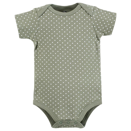 Hudson Baby Unisex Baby Cotton Bodysuits, Be Happy Floral, 6-9 Months
