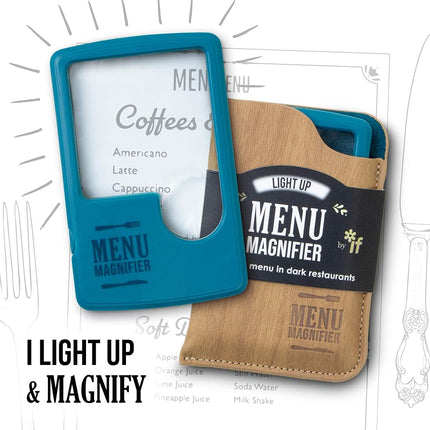 IF Light Up Menu Magnifier - Aqua