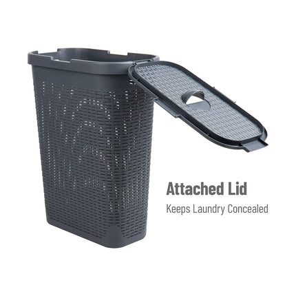 Mind Reader Slim Laundry Basket with Laundry Handles