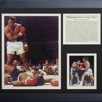 Legends Never Die Muhammad Ali vs. Liston Framed Photo Collage, 11 x 14-Inch