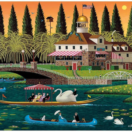 Buffalo Games – Pleasant Sunday – Charles Wysocki – 1000 Piece Jigsaw Puzzle  Colorful Puzzle for Adults – Precision-Cut Pieces, Beautiful Artwork, and Hours of Relaxing Fun
