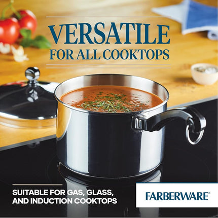 Farberware Classic Stainless Steel 3-Quart Covered Saucepan