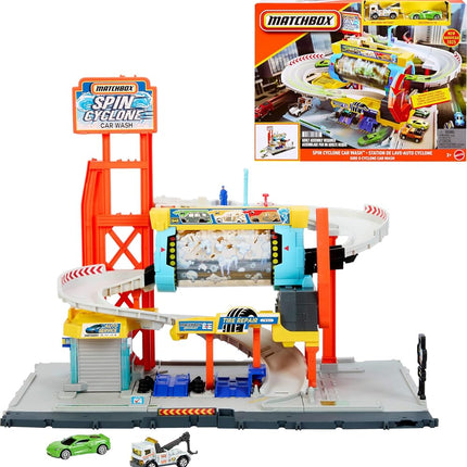 Matchbox Spin Cyclone Car Wash Playset with Corvet