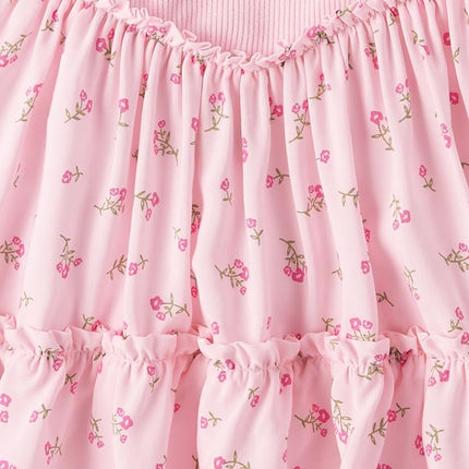 The Children's Place Baby Girls Heart Mesh Tutu Dress, Floral Pink, 6-9 Months