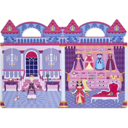 Melissa & Doug Princess: Paquete de juego de pegatinas hinchables con 1 minilibro de rascar M&D compatible con el tema (09100)