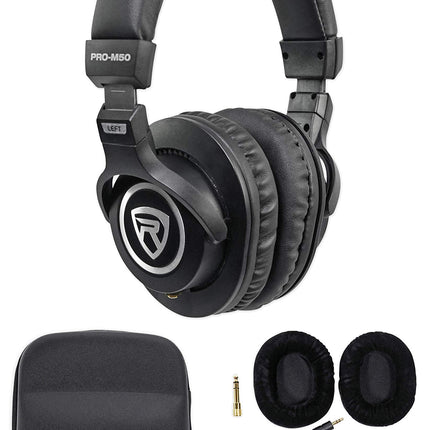 Auriculares de estudio Rockville PRO-M50 con cable en espiral desmontable