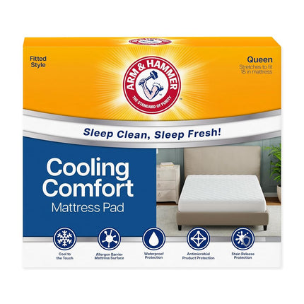 Arm & Hammer Cubrecolchón Refrescante, Impermeable, Queen