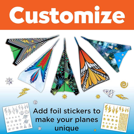Creativity for Kids Stunt Squadron Avions en Papier Pliables et à Lancer : Créez 80 Avions en Papier, Kit Scientifique STEM pour Enfants, Kit de Bricolage Avions en Papier pour Enfants, Cadeaux et Jouets pour Garçons de 6 à 8 Ans et Plus