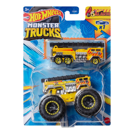Hot Wheels Monster Trucks Toy Vehicle Truck 5 Alarm + Auto 5 Alarm for Kids Ages 3 and Up