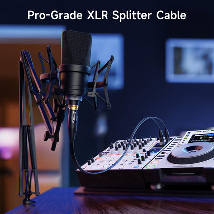 Cable Matters Cable Divisor XLR, Cable Y XLR Hembra a 2 Machos - 18 Pulgadas