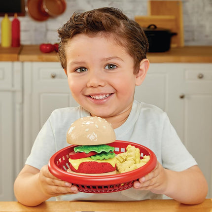 Little Tikes Creative Chefs Cheeseburger and Fries Kit - Comes with Make It Mix and 22 Realistic Accessories, Pretend Play Cooking Set, NOT EDIBLE, Suitable for Boys and Girls Ages 3+ Years