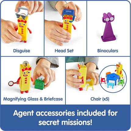 hand2mind Numberblocks Step Squad Mission Headquarters Figure Set for Game, Action Figure Game, Digital Toys, Math for Kids, Birthday Gifts for Kids