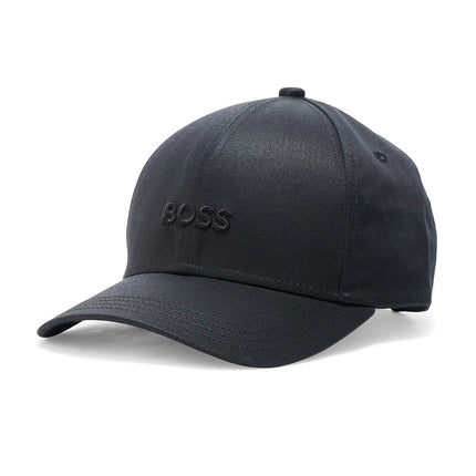 BOSS Tonal Center Logo Men's Cotton Cap, Black Out