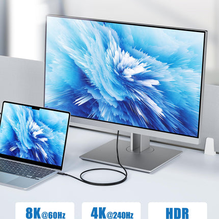 Cable Matters Cable Thunderbolt 4 activo trenzado de 40 Gbps [Certificado por Intel] de 2 m con suministro de carga de 100 W y vídeo 8K - Totalmente compatible con Thunderbolt 3, USB 4 / USB4 y puerto USB C