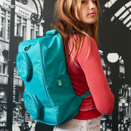 LEGO Unisex Kid's Brick Backpack, Teal, One Size