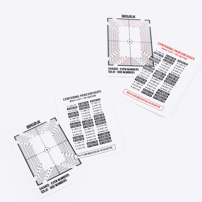 Brigruk Card Centering Tool - 2021 Version, Works on Standard Sizes, Includes 2X Tool & 2X Guide