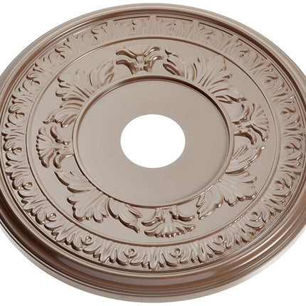 Ekena Millwork CMP19BAGLG Baltimore Thermoformed PVC Ceiling Medallion (Fits Canopies up to 7 3/4"), 19"OD x 3 1/2"ID x 1"P, UltraCover Satin London Grey