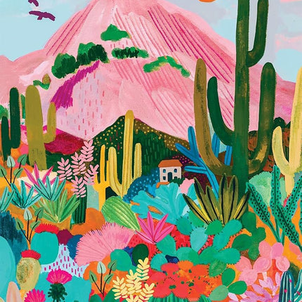 Buffalo Games Rhi James - Bonjour - Cactus Mountain AZ - 1000 Piece Jigsaw Puzzle for Adults Challenging Puzzle Perfect for Game Nights - Finished Puzzle Size is 26.75 x 19.75