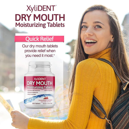 Nature's Stance XyliDENT Xylitol Tablets for Dry Mouth Relief - Stimulates Saliva, Freshens Breath, Reduces Acid Production, Fast Acting Extended Relief, 100 Count