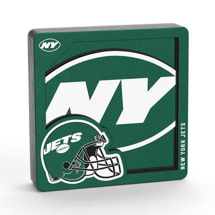 YouTheFan NFL New York Jets 3D Logo Series Magnets