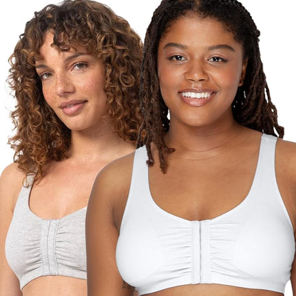 Fruit of the Loom Women's Plus-Size Sport Bra, Heather Grey/White, Size 40