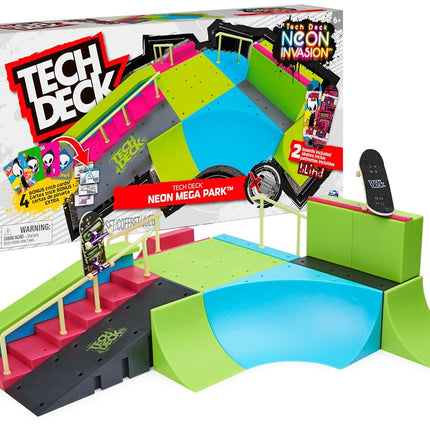 Tech Deck Neon Mega Park X-Connect Creator Skatepark Ramp Set