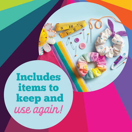 Craft-tastic – Let's Learn to Sew Craft Kit – Includes Fun Projects, Step-by-Step Instruction Book, and Reusable Supplies to Teach Basic Sewing Stitches, Embroidery & More for Beginners