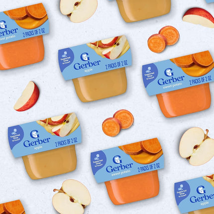 Gerber Purees 1st Foods Sweet Potato Baby Food Tubs (Pack of 8)