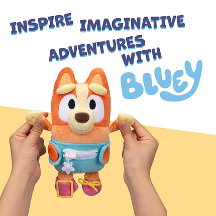 Dress & Play Baby Bingo Plush, Learn to Dress Doll for Toddlers