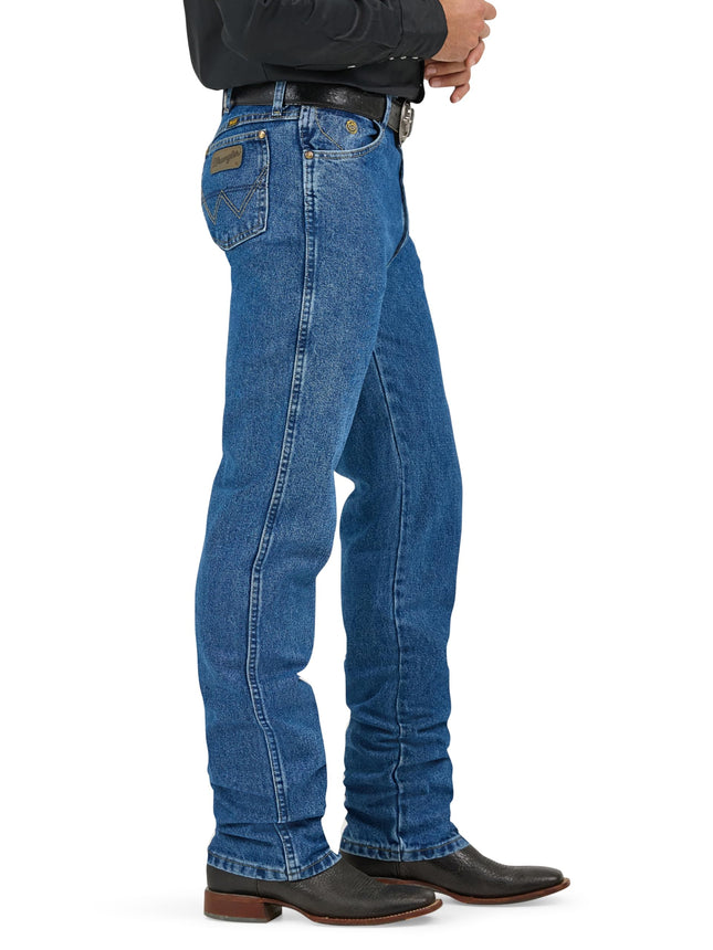 Wrangler Men's George Strait Cowboy Cut Original Fit Jean, Heavyweight Stone Denim, 34W x 36L