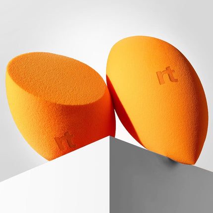 Real Techniques Miracle Complexion Sponge for Liquid & Cream Makeup, 3-Point Design for Seamless Application, Streak-Free Natural Dewy Finish, Latex-Free, Cruelty-Free, Vegan, Easy to Clean, Pack of 4