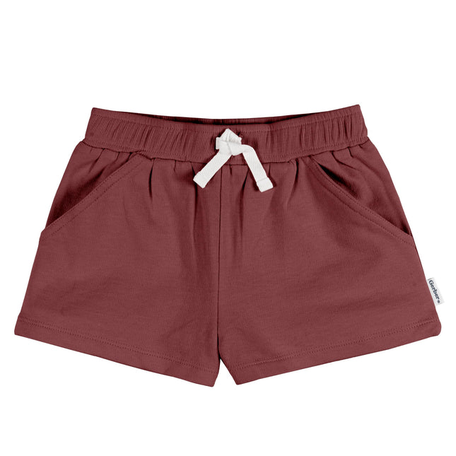 Gerber - Lot de 3 shorts en tricot pour bébé fille, Rose, 3T