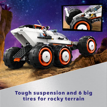 LEGO City Space Explorer Rover and Alien Life Building Toys Set for 6 Plus Year Old Boys, Girls & Kids with Astronaut Minifigures, Toy Robot and Alien Figures for Imaginative Play, Birthday Gift 60431
