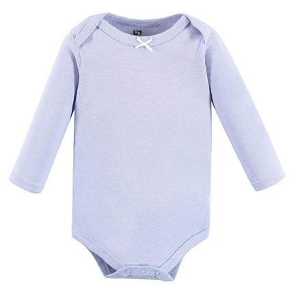 Hudson Baby unisex-baby Cotton Long-sleeve Bodysuits, Blue Toile, 3-6 Months