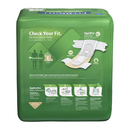 MEDLINE FITEXTRAXLG FITEXTRAXLGZ FitRight Extra Briefs (Pack of 20)