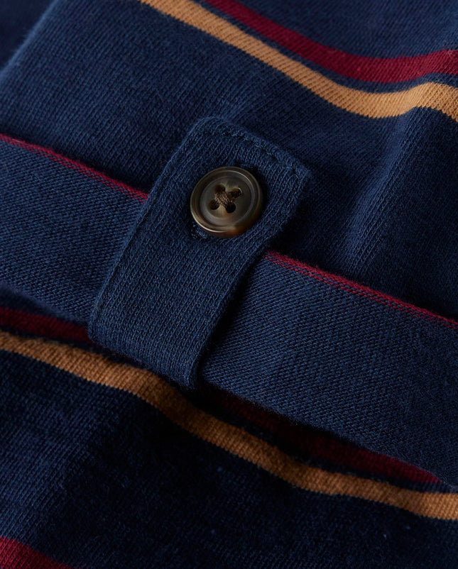 Gymboree, y camiseta Henley de manga corta para niño, Maroon Smoke, 3T, Tidal Striped, 5T