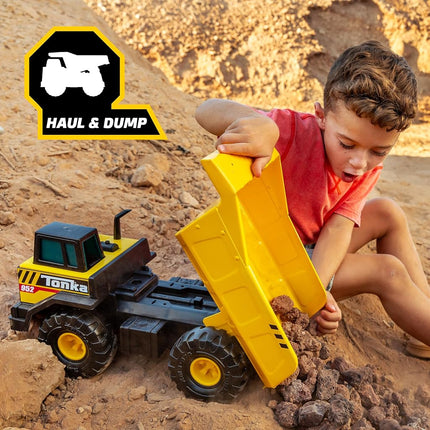Tonka Steel Classics | Mighty Dump Truck | Kids Construction Toys for Boys and Girls, Vehicle Toys for Creative Play, Motor Skill Development for Kids Ages 3+ | Basic Fun 06087 FFP