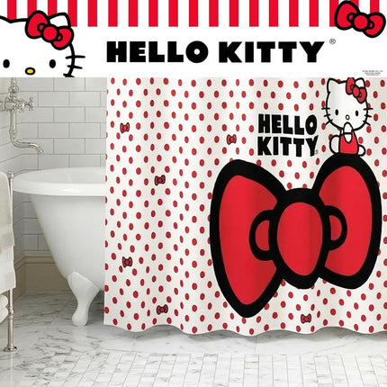 Franco Hello Kitty 13 Piece Shower Curtain and Ring Set, (100% Officially Licensed Product)
