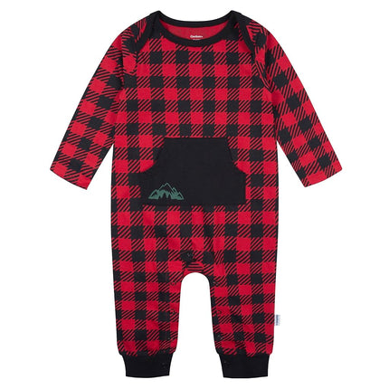 Gerber Baby Boys' Long Sleeve Jumpsuit (2 Pack), Blue Polar Bear, 12 Months
