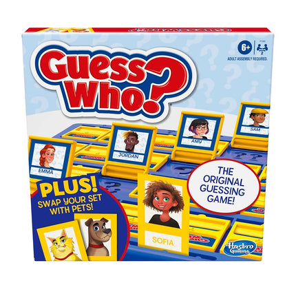 Hasbro Gaming Guess Who? Board Game with People and Pets, The Original Guessing Game for Kids Ages 6 and Up, Includes People Cards and Pets Cards
