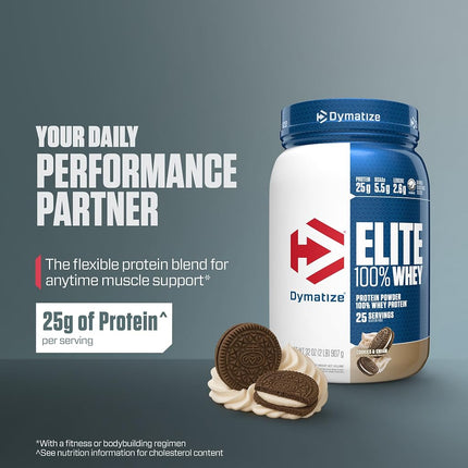 Dymatize Elite - Whey Protein - Cookies & Cream - (2lb) 907g 907g
