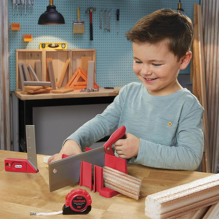 Little Tikes Creative Construction Measure & Cut Set with 5 Accessories, Pretend Play Construction Set, for Boys and Girls Ages 3+ Years