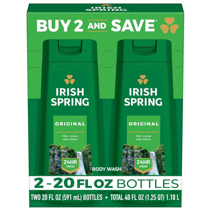 Irish Spring Original Clean Shower Gel for Men, 20