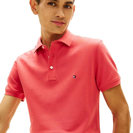 Tommy Hilfiger Men's 1985 Slim Short Sleeve Polo, Vintage RED XX-Large