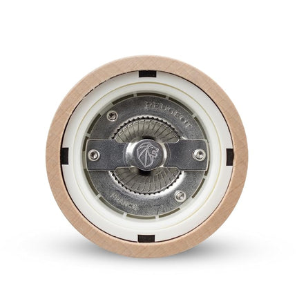 PEUGEOT - Paris u'Select 12 cm Salt Mill - 6 Predefined Salt Grinder Settings - Powdered Salt Innovation, Zirlion Mechanism - PEFC-Certified Wood - Made in France - Natural Finish