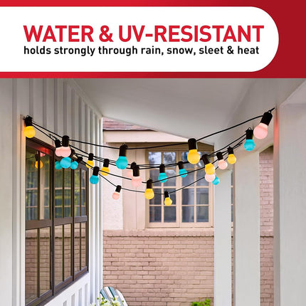 3M Command™ Outdoor Fairy Light Clips, No Nails, 20 Clips & 24 Strips