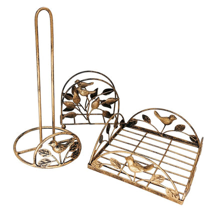 Cast Iron Bird & Tree Classic Napkin Holder/Tabletop Freestanding Tissue Dispenser, Bronze